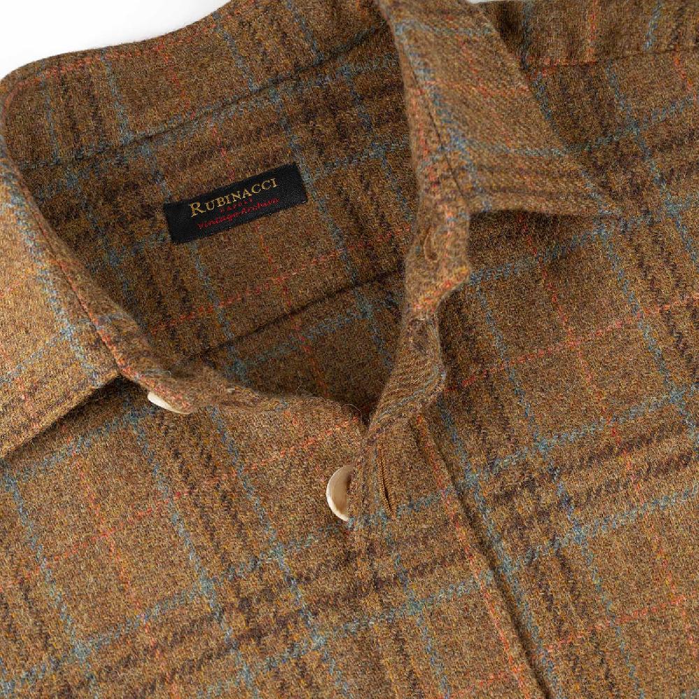 Rubinacci Vintage archive overshirt in lana tartan 2025