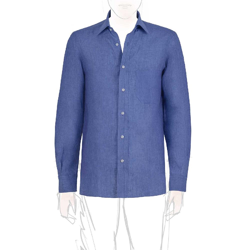 Rubinacci Vintage archive camicia in lino blu