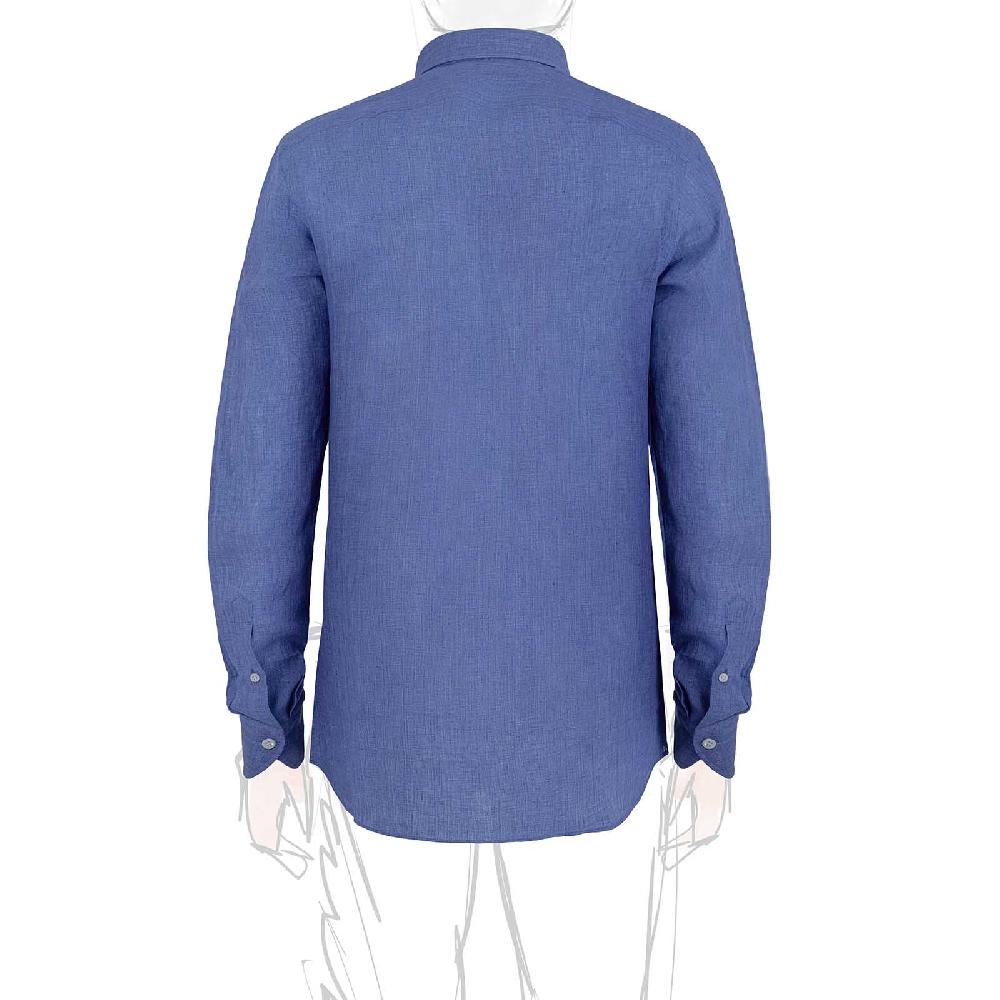 Rubinacci Vintage archive camicia in lino blu In Linea