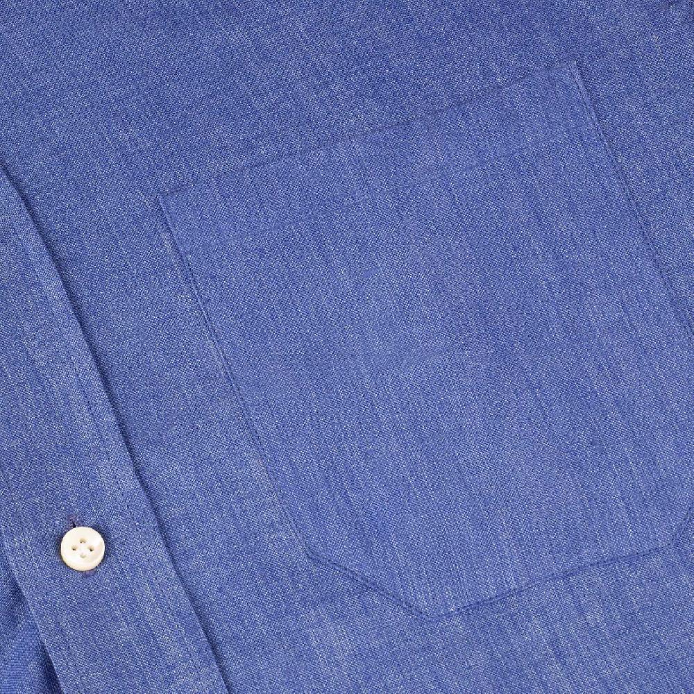 Rubinacci Vintage archive camicia in lino blu In Linea