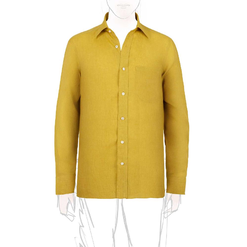 Rubinacci Vintage archive camicia in lino senape
