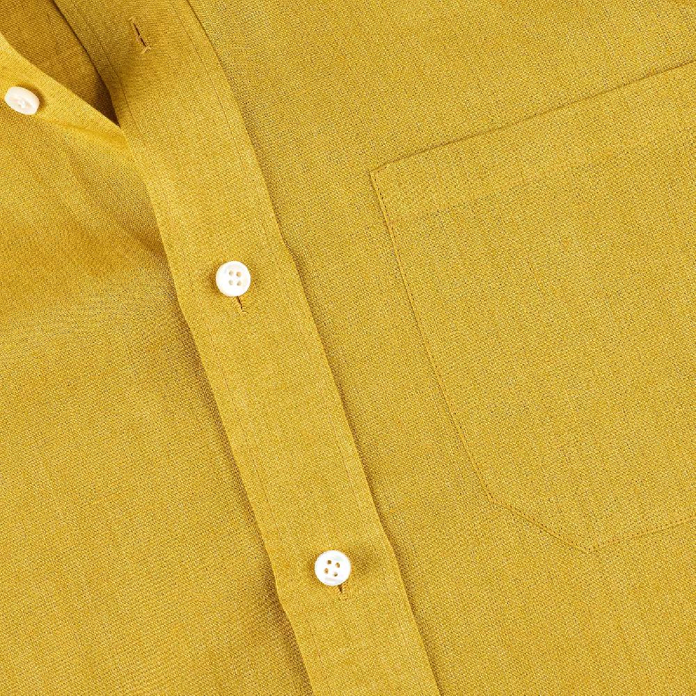 Rubinacci Vintage archive camicia in lino senape Qualità