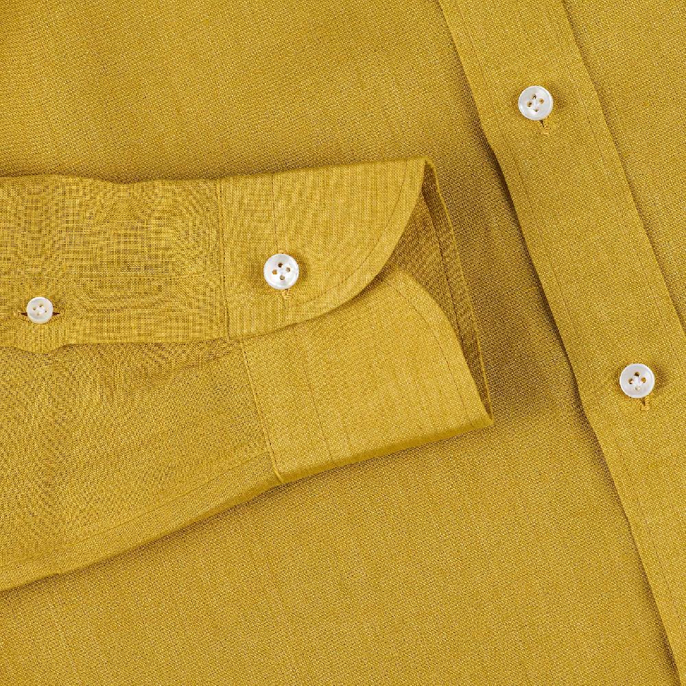 Rubinacci Vintage archive camicia in lino senape Qualità