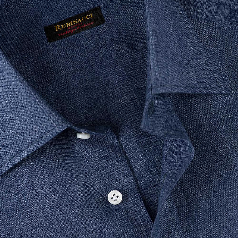Rubinacci Vintage archive camicia in lino jeans Vendita