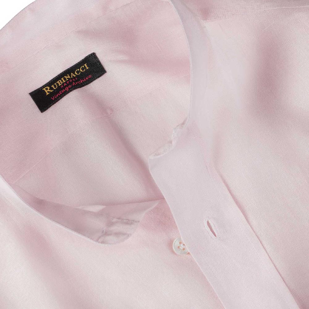 Rubinacci Vintage archive camicia guru in lino rosa Spedizione Gratuita