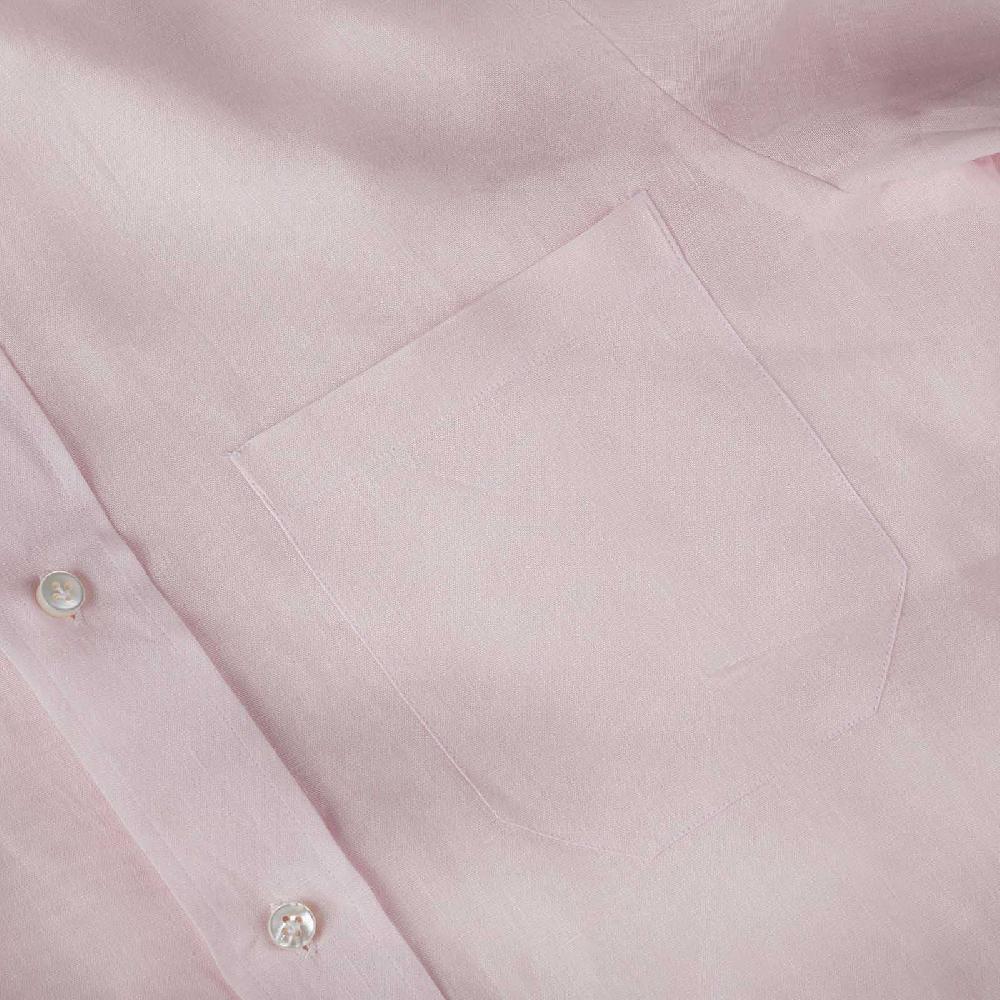 Rubinacci Vintage archive camicia guru in lino rosa Spedizione Gratuita