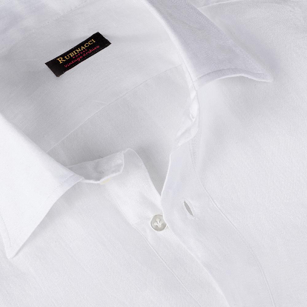 Rubinacci Vintage archive polo in lino bianca Pezzi Unici