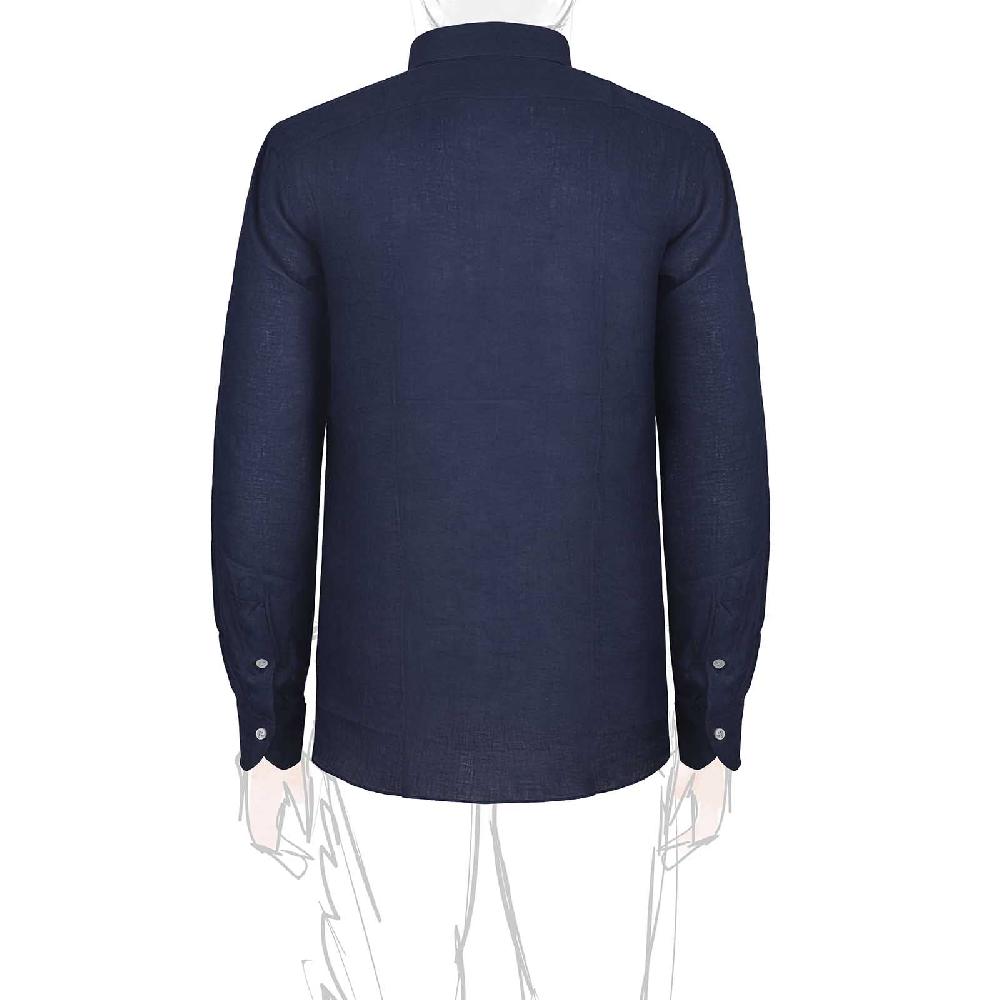 Rubinacci Vintage archive camicia in lino blu Soddisfazione Garantita