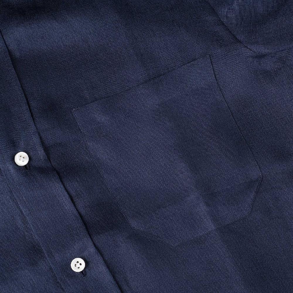 Rubinacci Vintage archive camicia in lino blu Soddisfazione Garantita