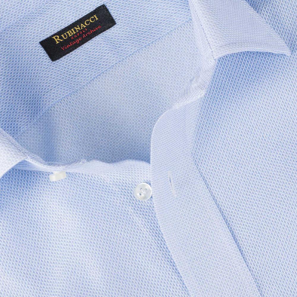 Rubinacci Vintage archive camicia in cellulare azzurro Qualità Garantita