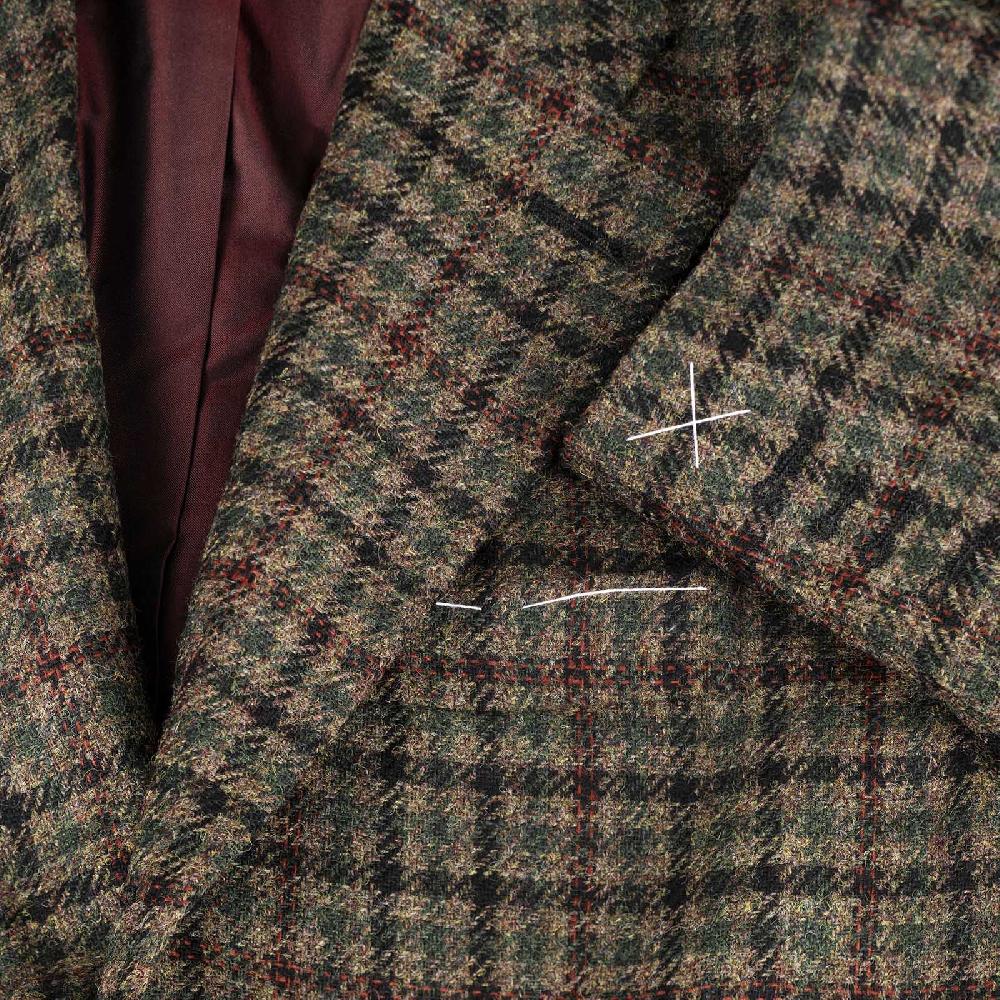 Rubinacci Vintage archive giacca in lana a quadri verde Sconto