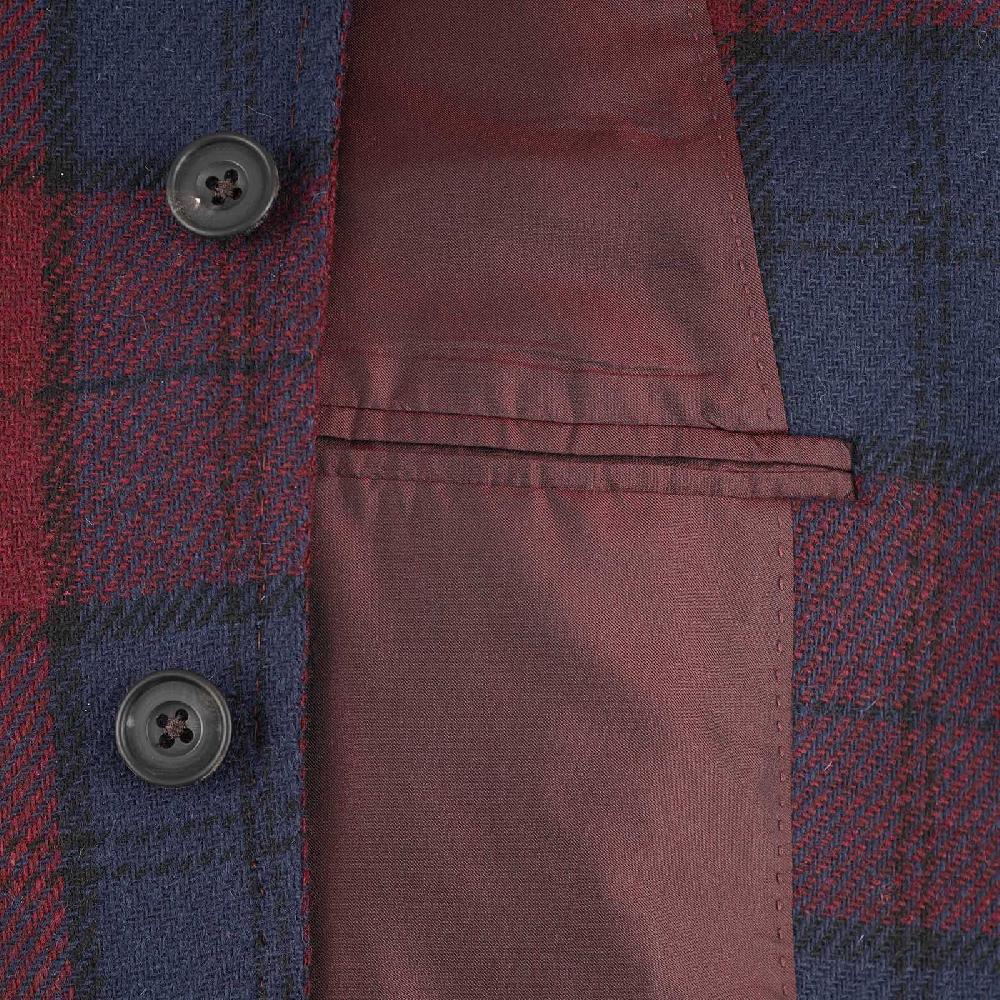 Rubinacci Vintage archive giacca tartan bordeaux Online