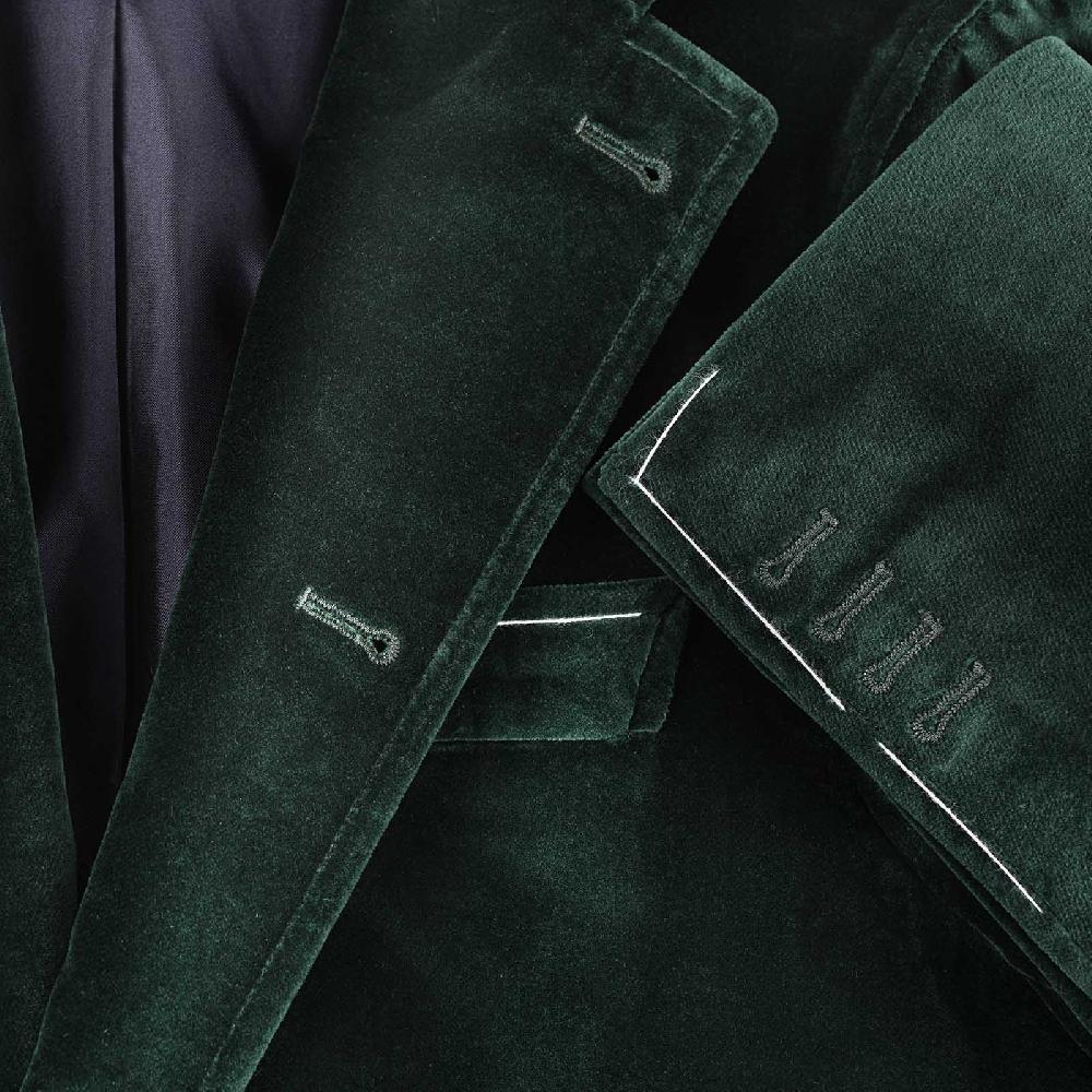 Rubinacci Vintage archive giacca Vienna in velluto verde In Vendita