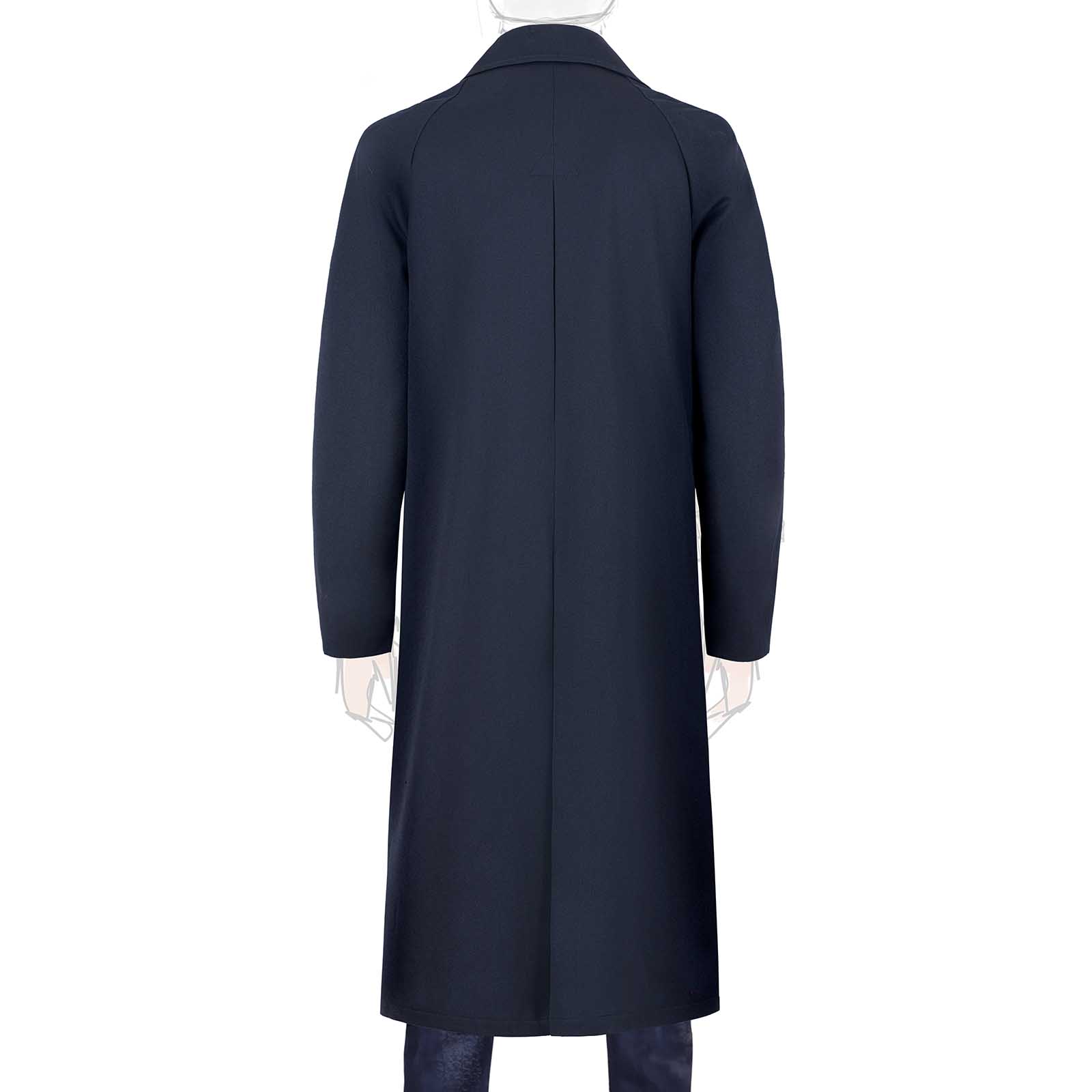 Rubinacci Vintage archive cappotto raglan in diagonale di lana blu Saldi