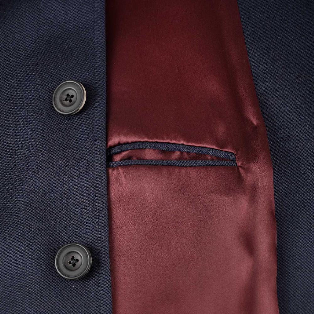 Rubinacci Vintage archive cappotto raglan in diagonale di lana blu Saldi