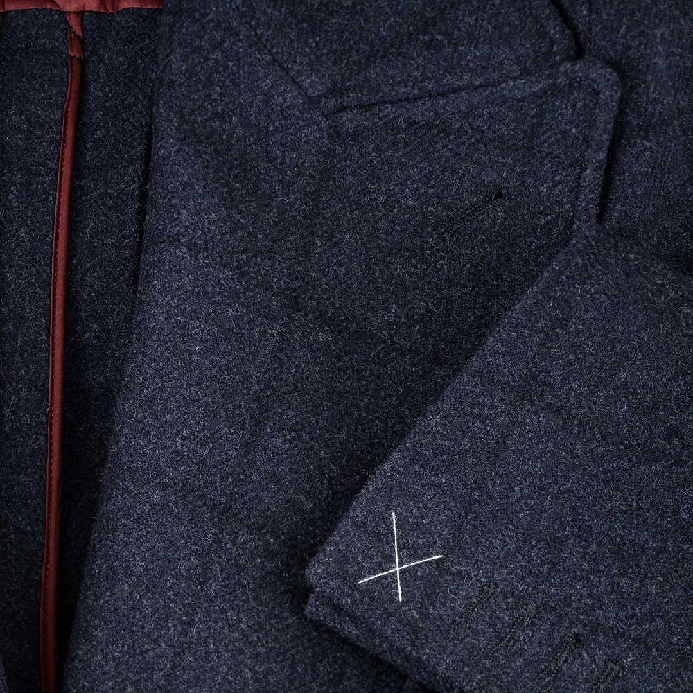 Rubinacci Vintage archive cappotto Ulster in lana a quadri blu Offerte