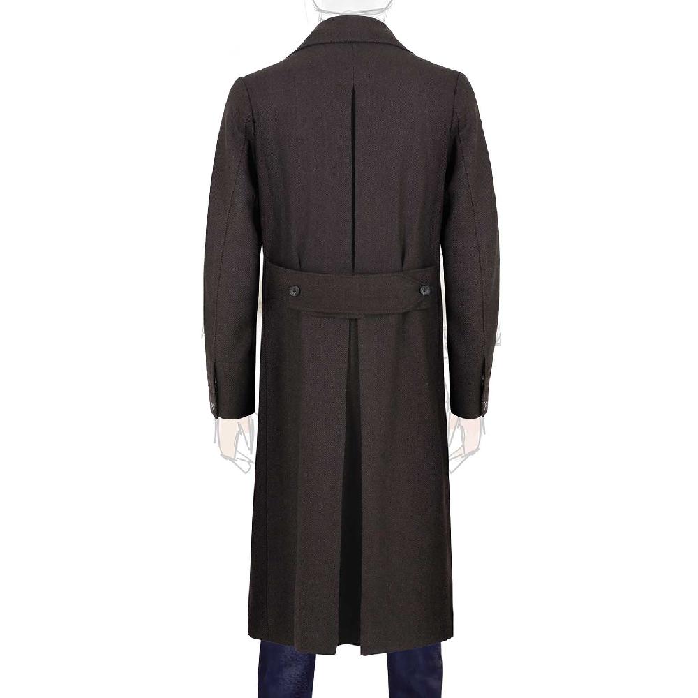 Rubinacci Vintage archive cappotto Ulster in lana spigato marrone Hotsell