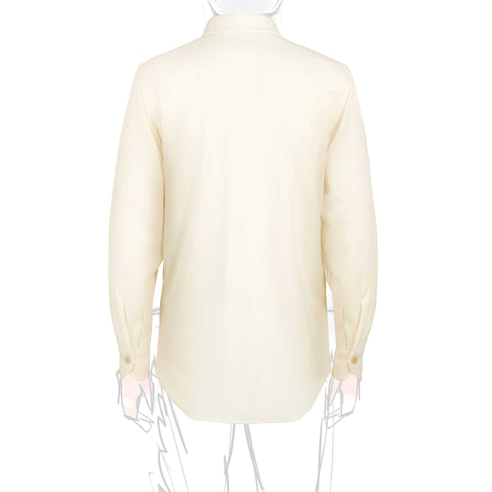 Rubinacci Overshirt in lana bianca Promozione