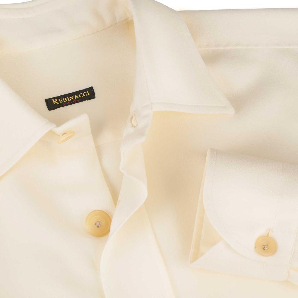 Rubinacci Overshirt in lana bianca Promozione