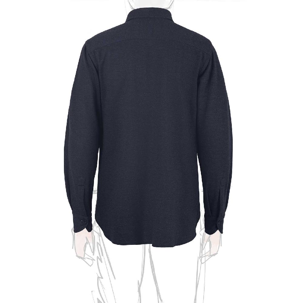 Rubinacci Overshirt in cashmere blu Pezzi Unici