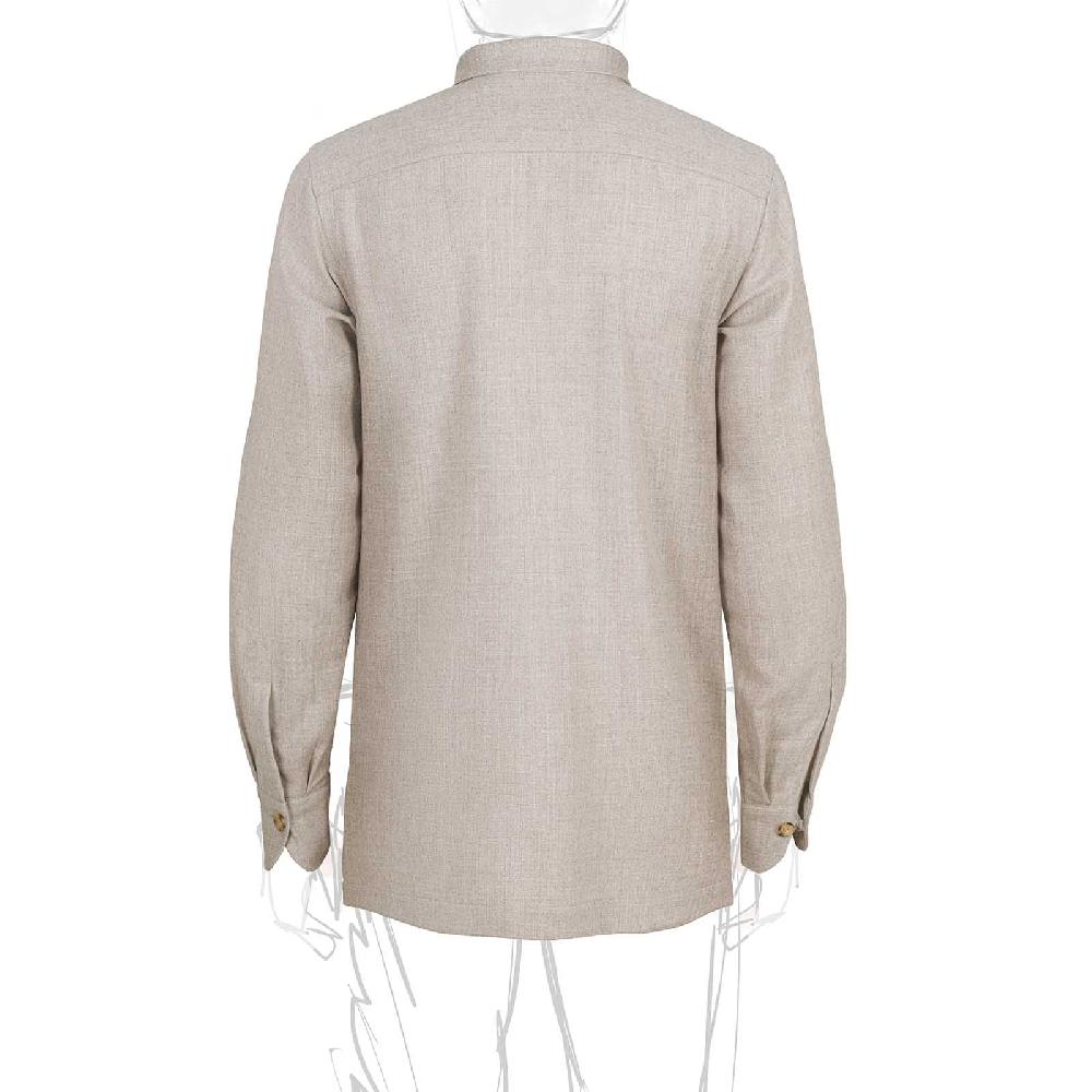 Rubinacci Sahariana in lana beige Consegna Veloce