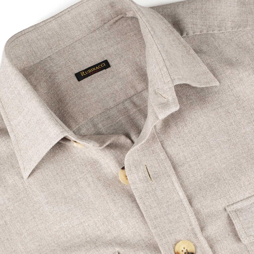Rubinacci Sahariana in lana beige Consegna Veloce