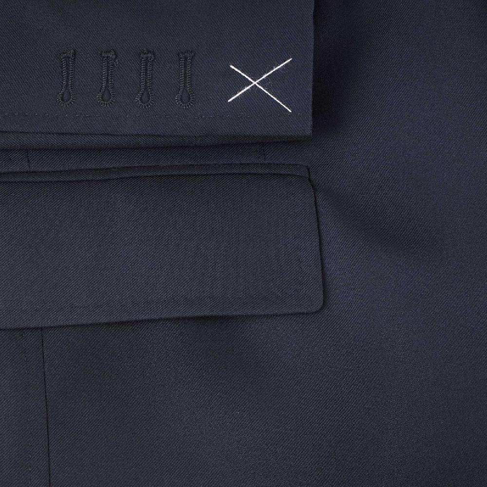 Rubinacci Giacca in Lana “Green Certified” blu Sottocosto