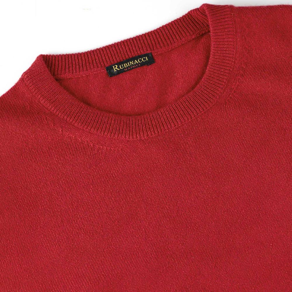 Rubinacci Girocollo in cashmere rosso Economico