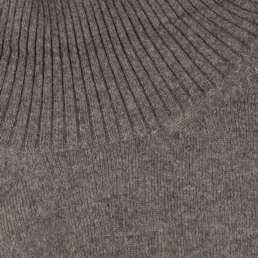 Rubinacci Collo alto in cashmere fango In Vendita