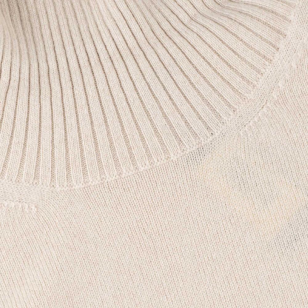 Rubinacci Collo alto in cashmere panna Saldi