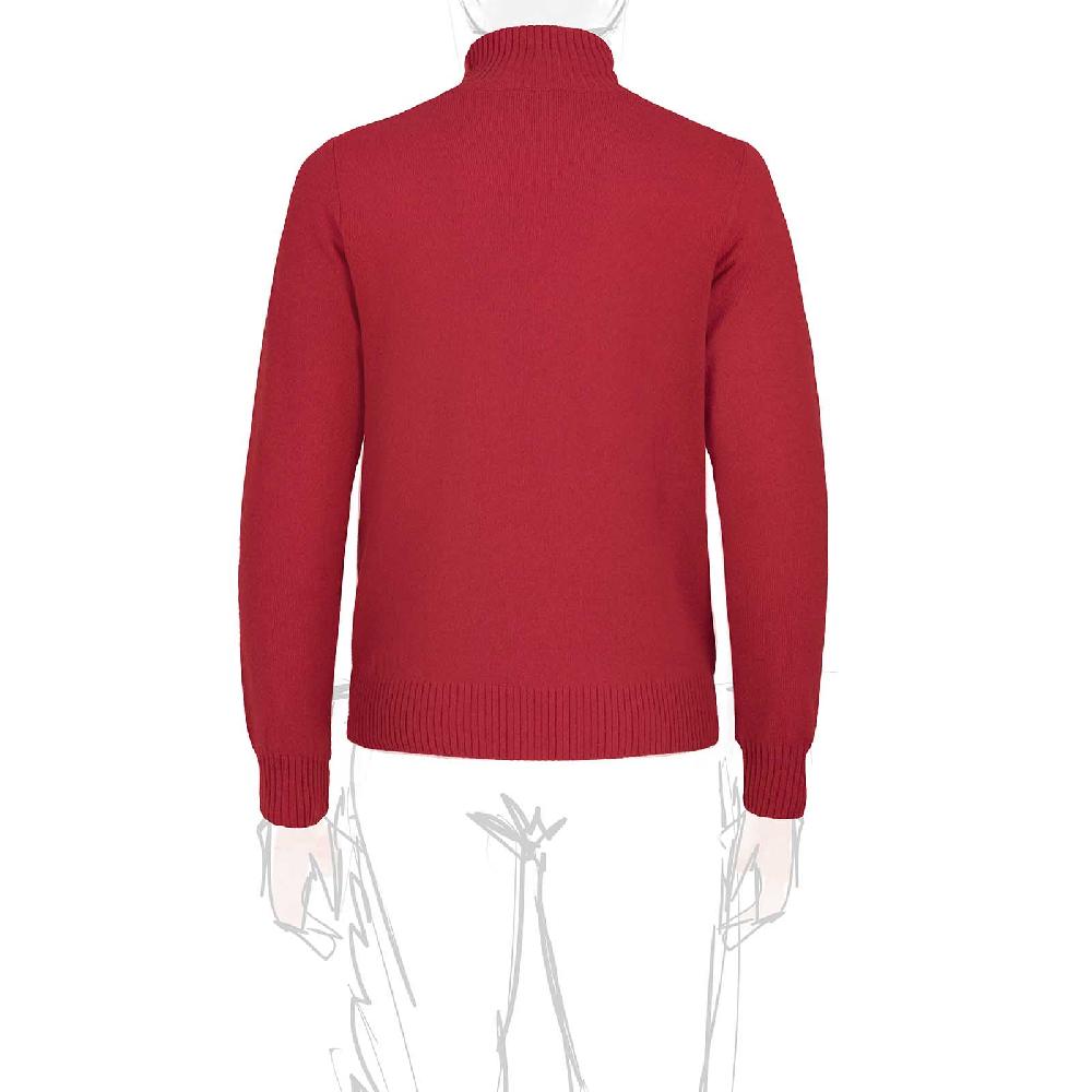 Rubinacci Collo alto in cashmere rosso Offerte