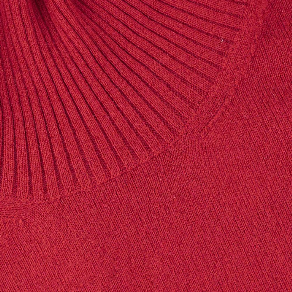 Rubinacci Collo alto in cashmere rosso Offerte