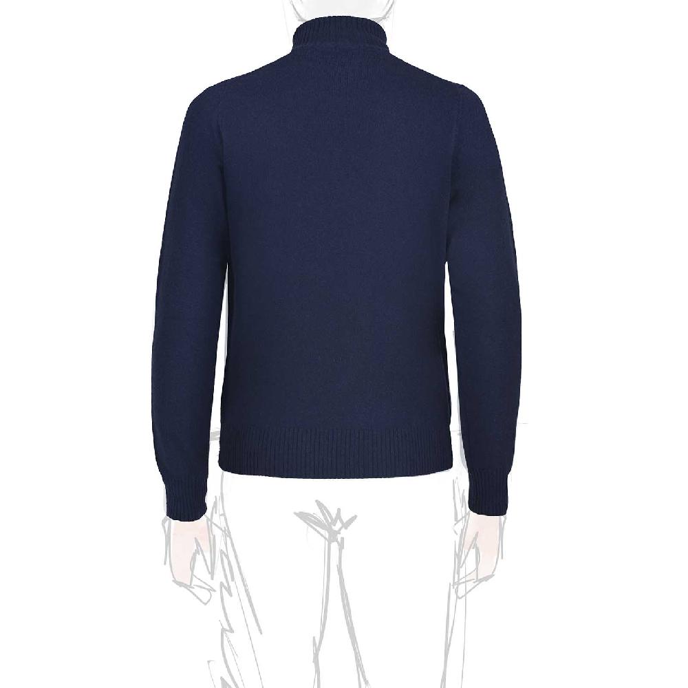 Rubinacci Collo alto in cashmere blu Offerta migliore