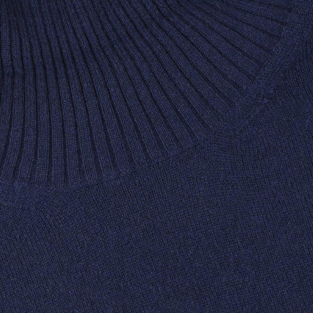 Rubinacci Collo alto in cashmere blu Offerta migliore