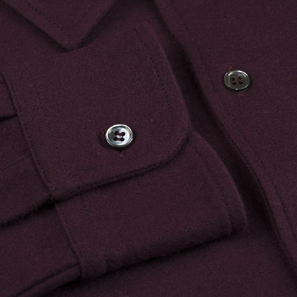 Rubinacci Camicia in cashmere vino Vendite Flash