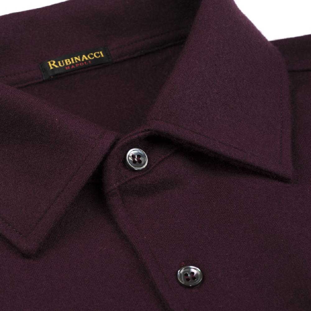 Rubinacci Camicia in cashmere vino Vendite Flash