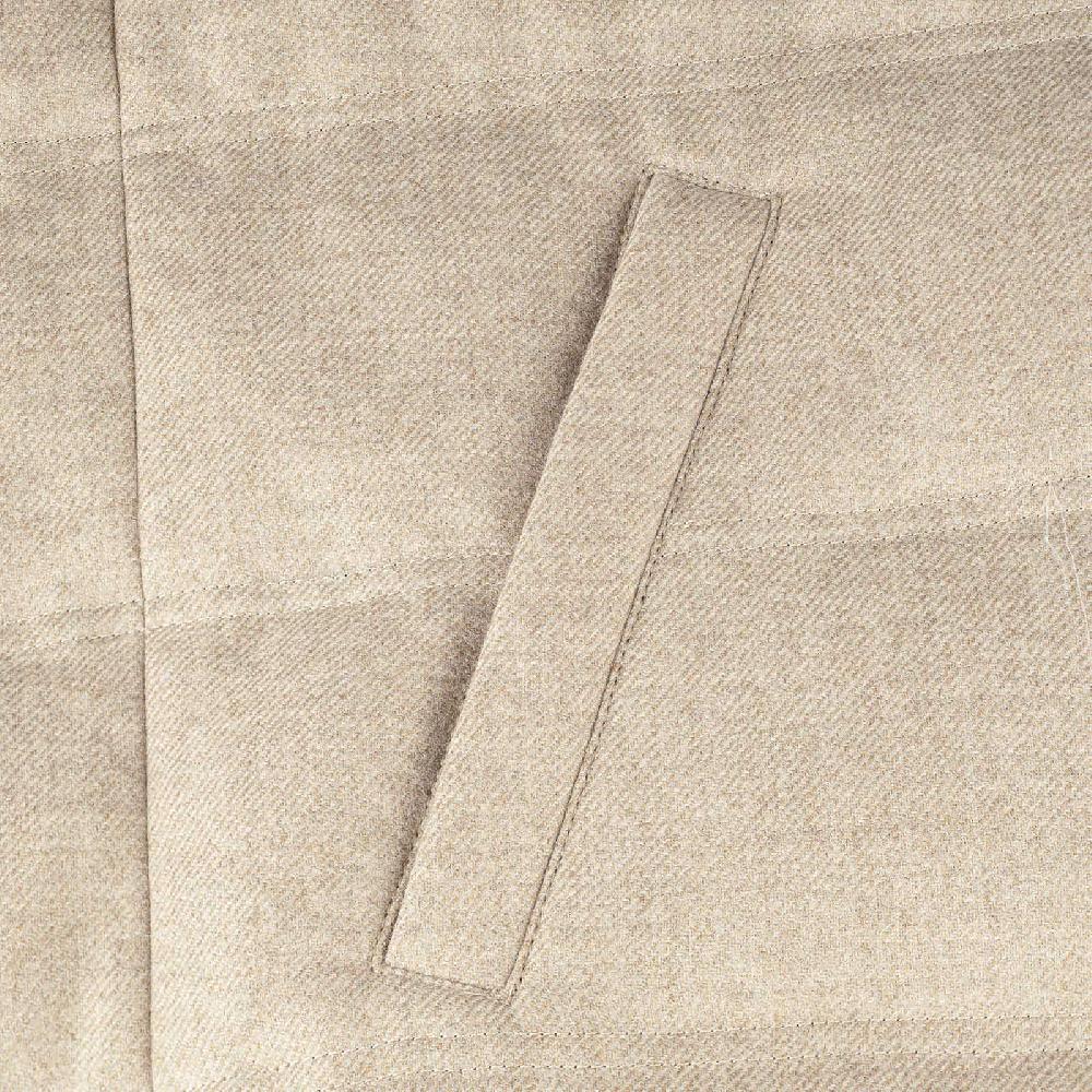 Rubinacci Gilet trapuntato lana e cashmere beige Promozione