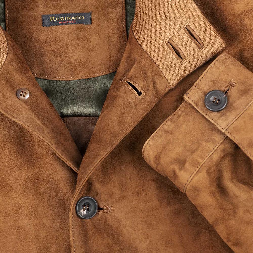 Rubinacci Bomber in camoscio tabacco Spedizione Gratuita