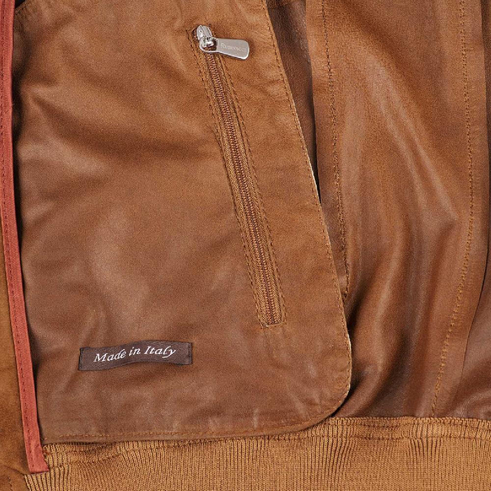 Rubinacci Bomber in camoscio tabacco Spedizione Gratuita