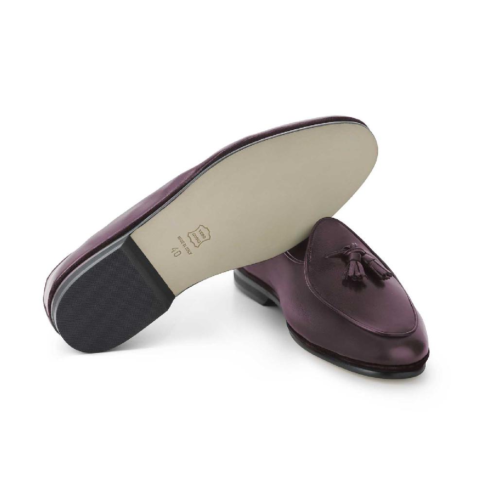 Rubinacci Marphy nappa bordeaux con nappine Fino Al -60%