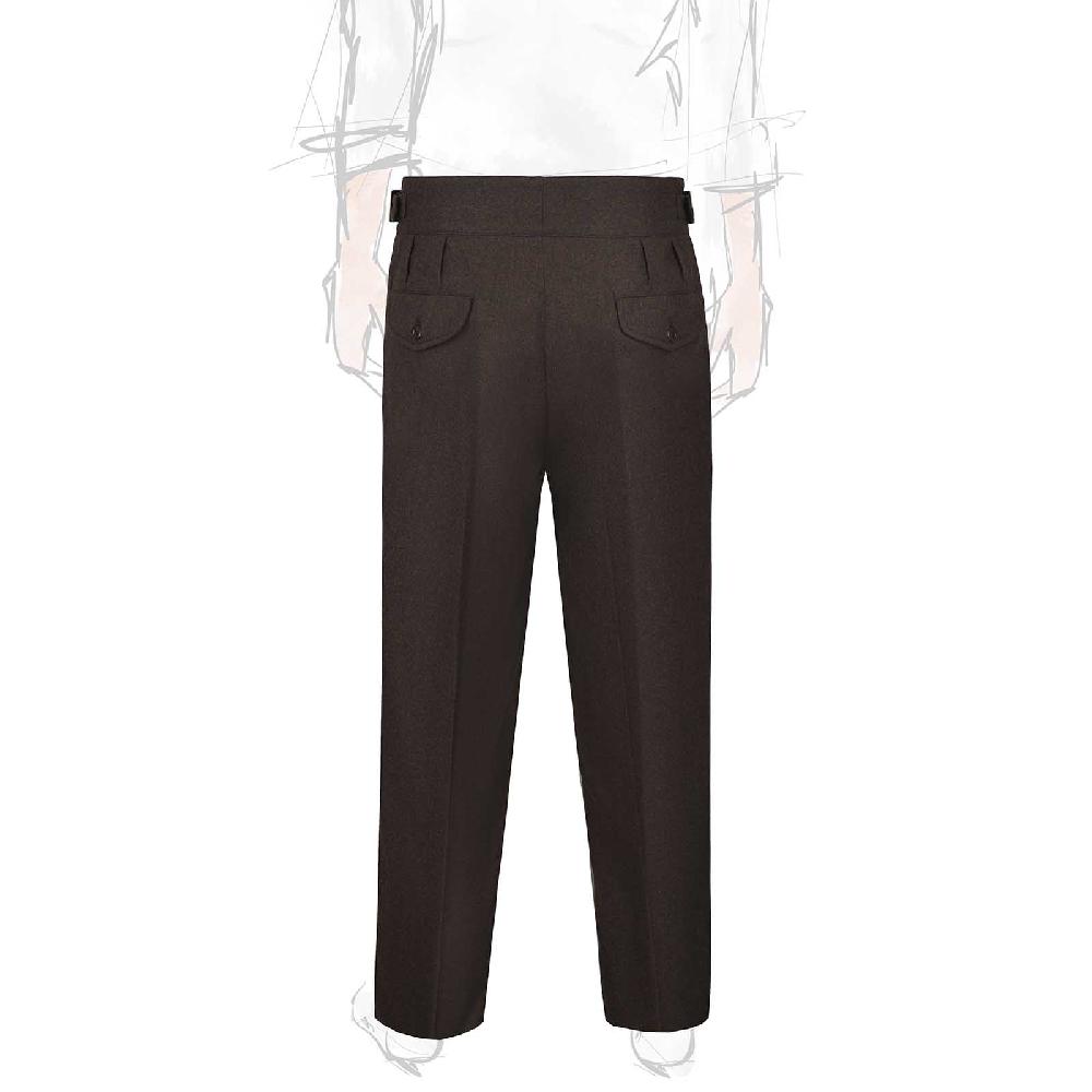 Rubinacci Pantalone manny in flanella marrone Convenienza