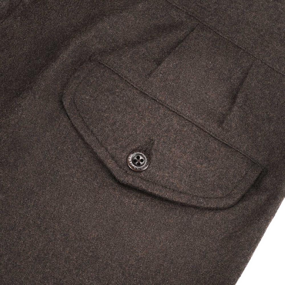 Rubinacci Pantalone manny in flanella marrone Convenienza