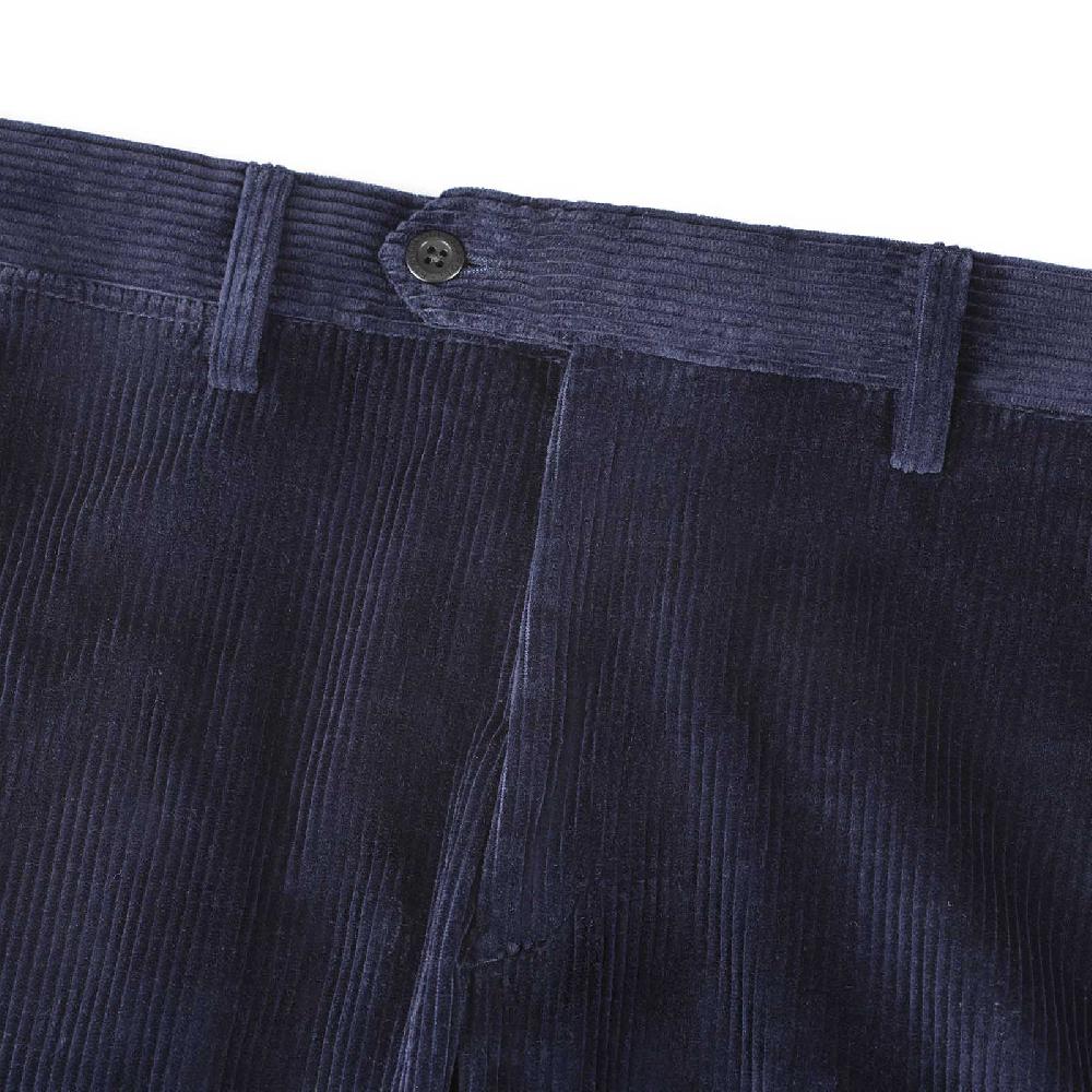 Rubinacci Pantalone in velluto a coste blu notte Outlet