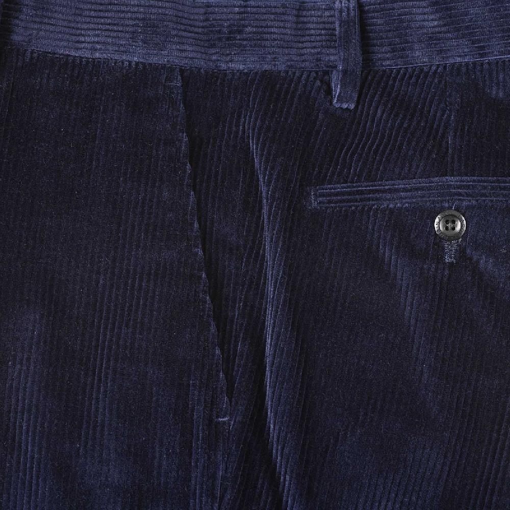 Rubinacci Pantalone in velluto a coste blu notte Outlet