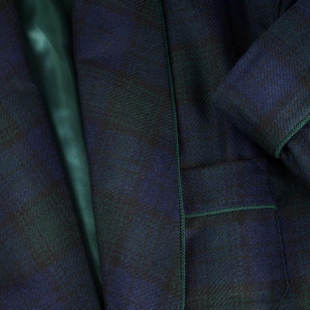 Rubinacci Vestaglia in lana e cashmere tartan Saldi