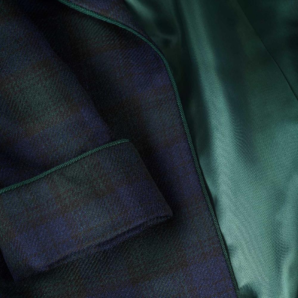 Rubinacci Vestaglia in lana e cashmere tartan Saldi