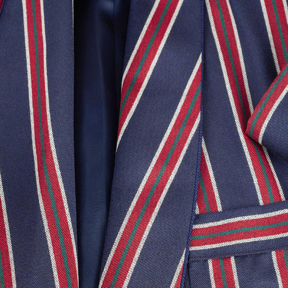 Rubinacci Vestaglia in lana e cashmere regimental Offerte
