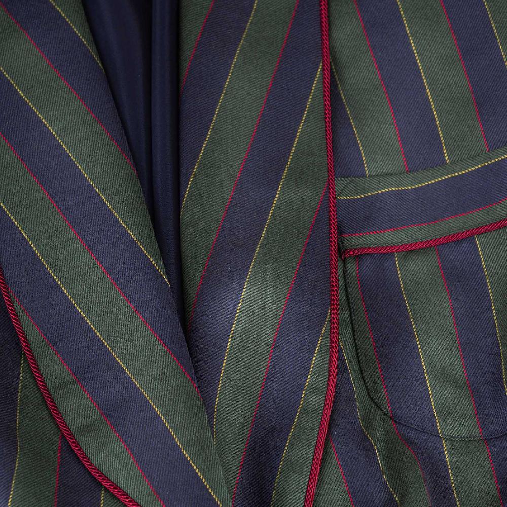 Rubinacci Vestaglia in lana e cashmere rigata Hotsell