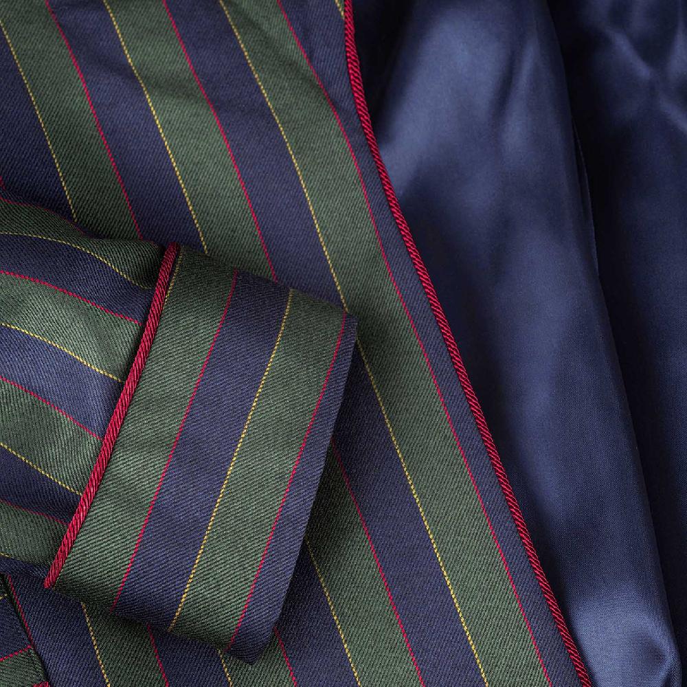 Rubinacci Vestaglia in lana e cashmere rigata Hotsell