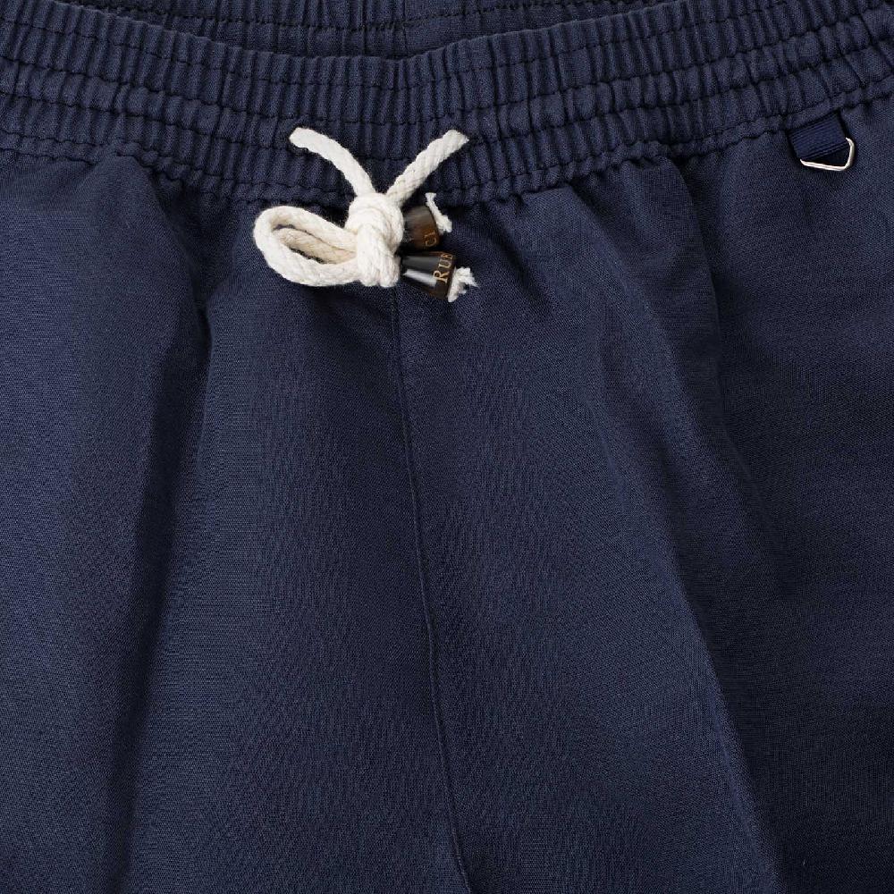 Rubinacci Costume da bagno blu in lino e cotone Moda